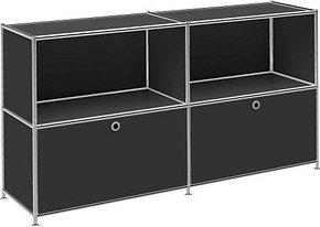 Thumbnail - viasit Sideboard System4, 42263 schwarz 152,9 x 40,4 x 80,7 cm