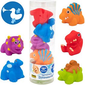 Idena Badespielzeug Spritztiere Dinosaurier mehrfarbig, 1 Set