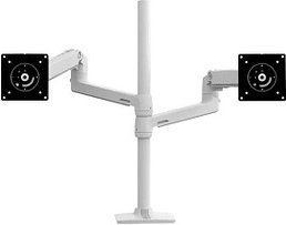 ergotron Monitor-Halterung LX-Dual 45-509-216 weiß für 2 Monitore, Tischklemme