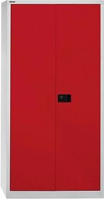 Thumbnail - BISLEY Stahlschrank Universal E782A04506 lichtgrau, kardinalrot 4 Fachböden 91,4 x 40,0 x 195,0 cm, aufgebaut, 1 St.