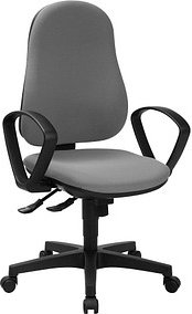 Topstar Bürostuhl Support SY ECO, 8550BMP3 Stoff grau, Gestell schwarz