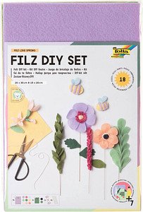 Thumbnail - folia Bastelfilz-Set Felt like Spring 18-tlg. mehrfarbig