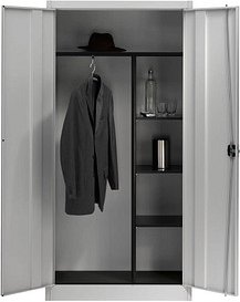 mauser Stahlschrank 790064A0 lichtgrau 3 Fachböden 95,0 x 42,0 x 195,0 cm, aufgebaut, 1 St.