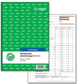 SIGEL Reisekostenabrechnung/Einzelreise Formularbuch RA515, 1 St.