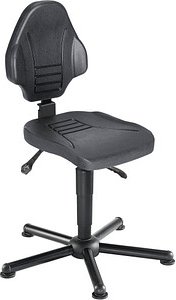 Thumbnail - meychair XXL Arbeitsdrehstuhl W13-25-TG-PU schwarz