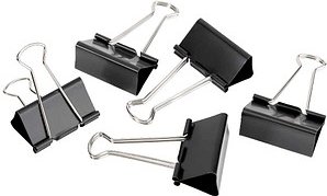 Gowi Foldbackklammern schwarz 5,1 cm, 12 St.