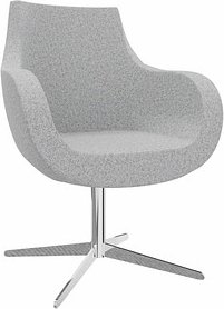 fm Sessel Pirum hellgrau chrom Stoff, 1 St.