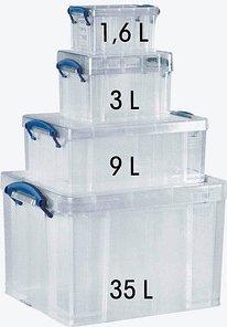 Thumbnail - Really Useful Box Aufbewahrungsboxen-Set transparent, 1 Set