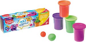 Maped® Creativ Knete Zusatzfarben farbsortiert, 4 Dosen je 114,0g