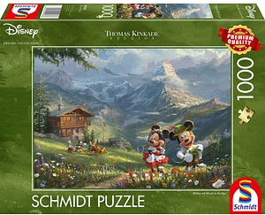 Schmidt Disney Mickey & Minnie Mickey & Minnie in den Alpen Puzzle, 1000 Teile