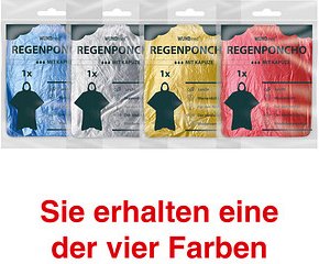 WUNDmed® unisex Regenponcho farbsortiert Einheitsgröße 1 St.
