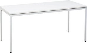 Thumbnail - Gürkan Mehrzwecktisch weiß rechteckig, Vierkantrohr weiß, 120,0 x 80,0 x 75,0 cm