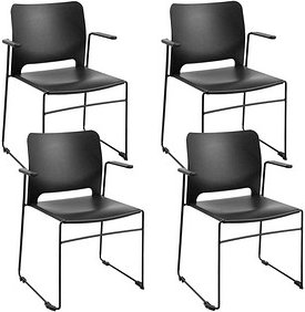 Thumbnail - Topstar Besucherstühle Visit Lite RE10ASS schwarz Kunststoff, 4 St.