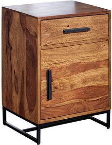 Thumbnail - WOHNLING Nachttisch rechteckig Massivholz sheesham 35,0 x 45,0 x 65,0 cm, 1 St.