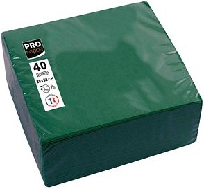 PROnappe Servietten tannengrün 2-lagig 38,0 x 38,0 cm, 40 St.