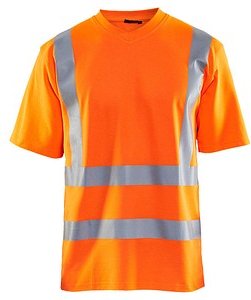 Thumbnail - BLAKLÄDER® unisex Warnschutz Shirt 3380 orange Größe XS
