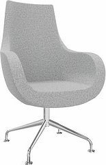 fm Sessel Pirum hellgrau chrom Stoff, 1 St.