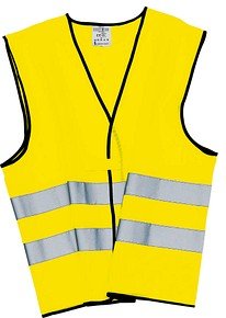 unisex Warnweste neongelb Einheitsgröße
