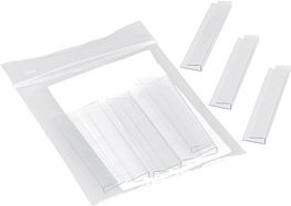 10 styro Beschriftungsschilder mit Clip transparent