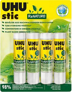 4 UHU stic ReNATURE Klebestifte 4x 21,0 g