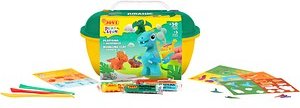 JOVI Modelliermasse Play & Fun Plastilina Jurassic mehrfarbig