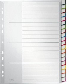 Thumbnail - AKTION: LEITZ Ordnerregister DIN A4 Vollformat, Überbreite blanko grau-weiß 20-teilig, 1 Satz mit Prämie nach Registrier...