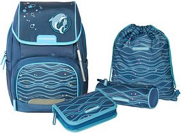 SCHNEIDERS Schulranzen-Set Ergojet Ocean Kunstfaser petrol