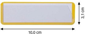 EICHNER Etikettentaschen gelb 10,0 x 3,1 cm, 50 St.