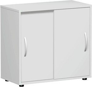 geramöbel Schiebetürenschrank Flex, S-382501-LL lichtgrau 1 Fachboden 80,0 x 40,0 x 75,2 cm