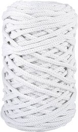Rayher Garn Recycling Braidy weiß matt weiß 4,0 mm x 60,0 m