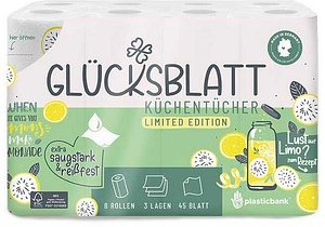 GLÜCKSBLATT Küchenrollen Lemonade 3-lagig, 8 Rollen