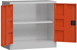 ClassiX Stahlschrank X-530304 feuerrot, lichtgrau 1 Fachboden 80,0 x 38,0 x 75,0 cm, aufgebaut, 1 St.