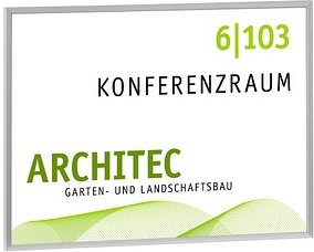 Thumbnail - SignSystems® Türschild New Age Metall silber 15,0 x 11,0 cm, 1 St.