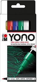 Marabu YONO Acrylstifte-Set farbsortiert 0,5 - 1,5 mm, 6 St.