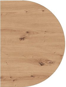 HAMMERBACHER Anbautisch höhenverstellbar HA60 asteiche, silber halbrund 60,0 x 80,0 x 65,5 - 82,5 cm