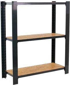 Thumbnail - Simonrack Schwerlastregal OFFICLICK 3 8425437127656 anthrazit, braun 80,0 x 30,0 x 100,0 cm