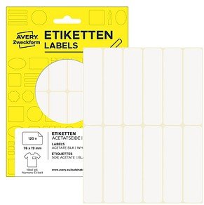 Thumbnail - AVERY Zweckform Namensetiketten weiß 76,0 x 19,0 mm, 120 St.
