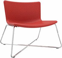 fm Sessel LODUS rot chrom Stoff, 1 St.
