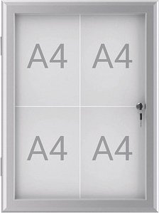 MAUL Schaukasten Excite grau 4x DIN A4, 1 St.