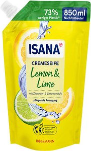 ISANA Lemon & Lime Flüssigseife Nachfüllpackung 850 ml
