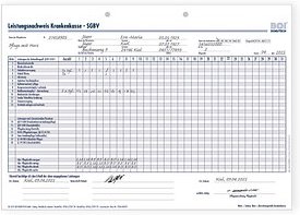 BOI Leistungsnachweis Krankenkasse SGBV Formulare, 50 St.