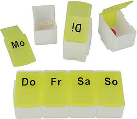 FIRST AID ONLY® Tablettenbox gelb, weiß