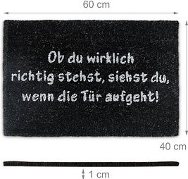 Thumbnail - relaxdays Kokosmatte schwarz 40,0 x 60,0 cm