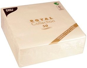 PAPSTAR Servietten champagner 3-lagig 40,0 x 40,0 cm, 50 St.