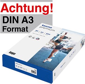 tecno Kopierpapier premium DIN A3 80 g/qm 500 Blatt