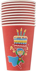 PROnappe Einweg-Kaffeebecher Superheld 200,0 ml, 10 St.