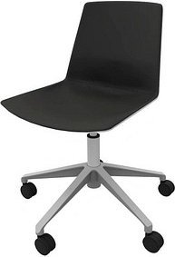 Thumbnail - Quadrifoglio Besucherstuhl Clue OCLUEA01 GR B03/138 schwarz, grau Kunstleder, 1 St.