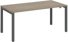 Thumbnail - fm Catro Schreibtisch eiche, anthrazit metallic rechteckig, 4-Fuß-Gestell grau 160,0 x 80,0 cm