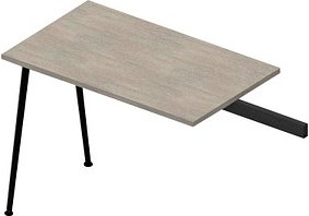 Quadrifoglio Anbautisch X3 beton, grau rechteckig 100,0 x 60,0 x 75,0 cm