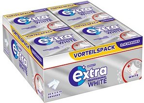 extra® PROFESSIONAL WHITE Kaugummis 20 Packs à 3x 10 Stück